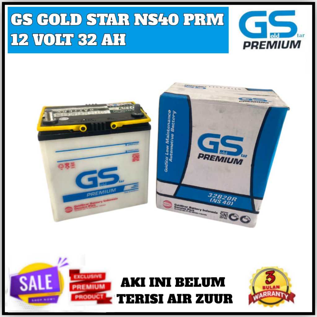 Aki Mobil Toyota Ayla GS Gold Star Premium 32 Ampere