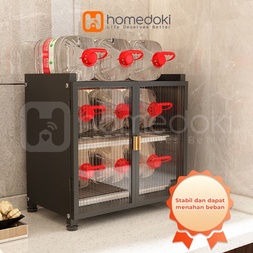 Homedoki Rak Piring Minimalis/Lemari Dapur Minimalis/Lemari Piring/Lemari Piringtertutup/Lemari