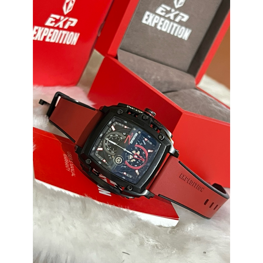 Dijual Jam Mewah Expedition, EXP 3008 MC Rubber Merah