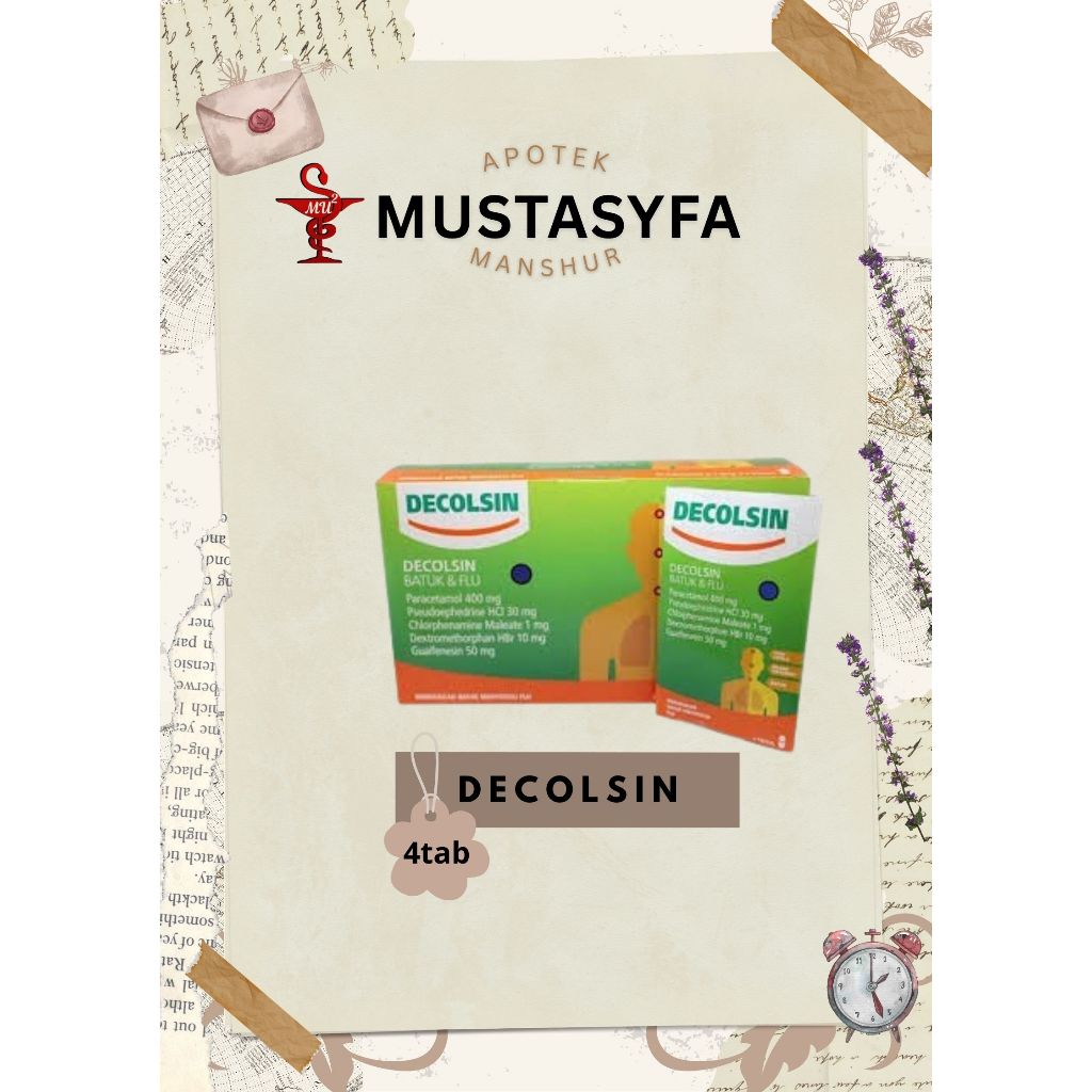Decolsin 4 Kapsul - Obat Flu dan Demam dengan Paracetamol, Chlorpheniramine, Dextromethorphan