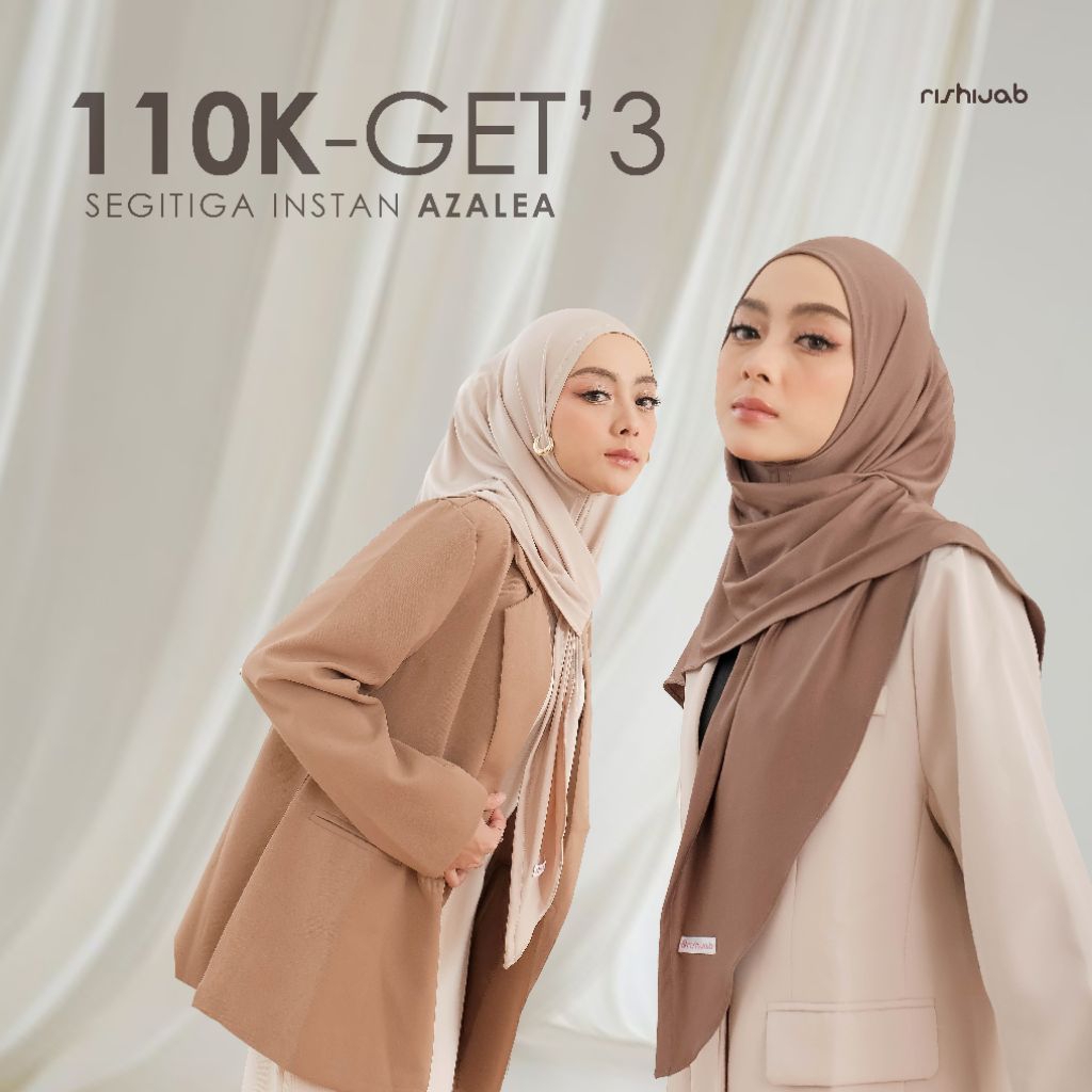 [90RB DAPAT 3] HIJAB SEGITIGA INSTAN AZALEA JERSEY PAKET HEMAT DAILY (WARNA TULIS DI PESAN OPSIONAL/