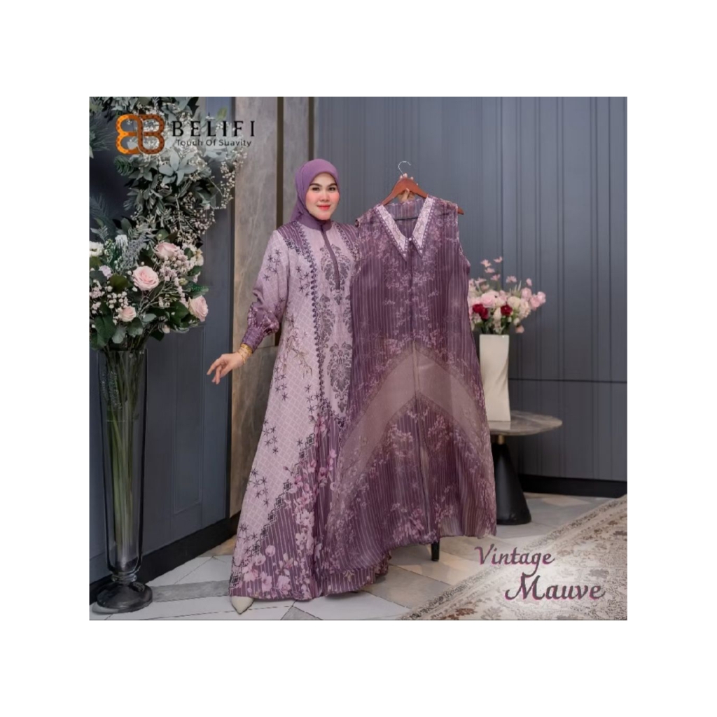 BELIFI..Najma Lail Dress Set Outer Lepas Pasang/ Ayana Ruffle Series Ori by Belifi