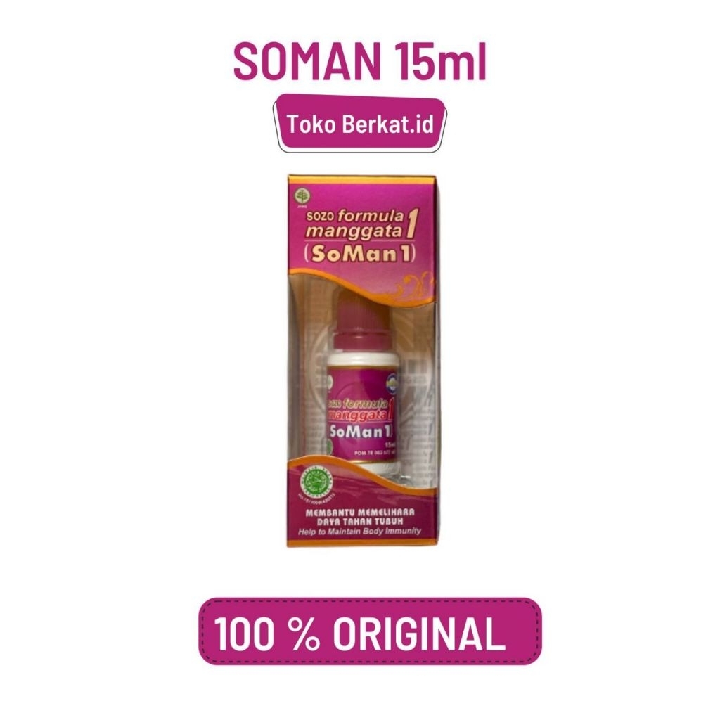 Jamu Tetes Soman 1 Sozo Formula Manggata Asli Ori 15 ML