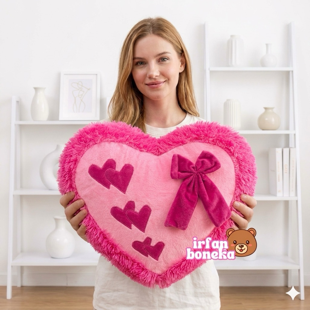 Bantal Love Pita Ukuran 45cm