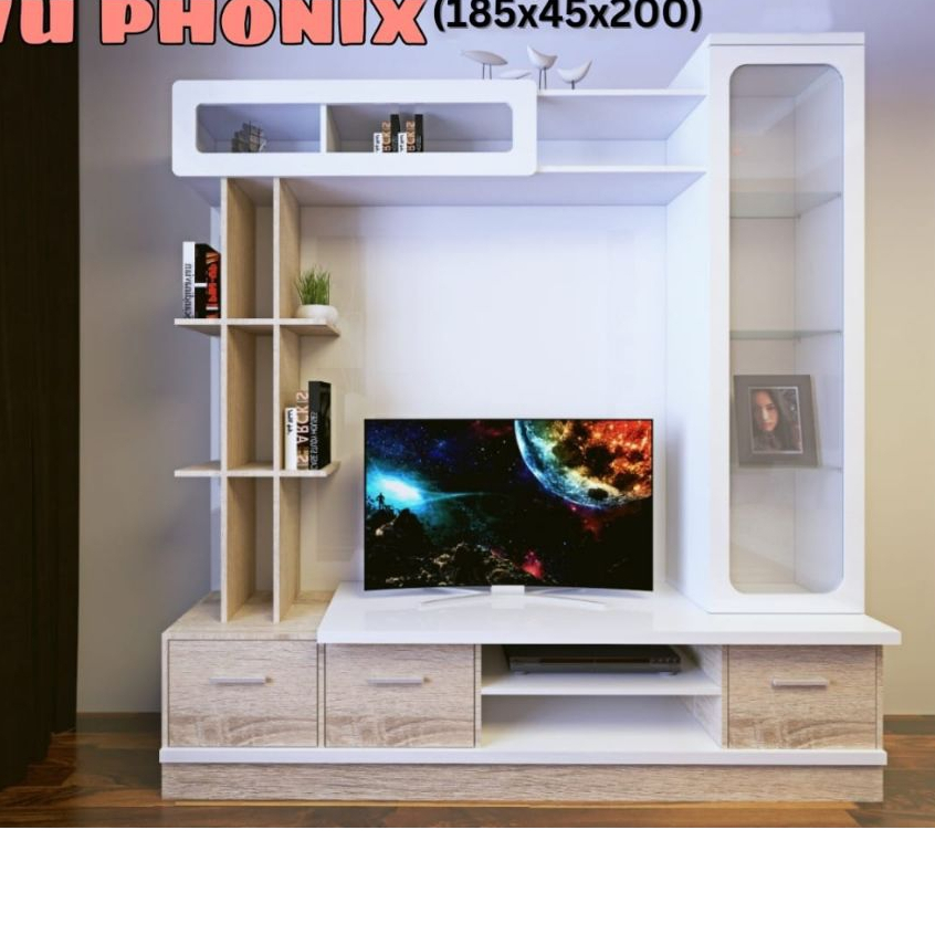 Rak TV/Buffet TV Minimalis panjang  180 cm