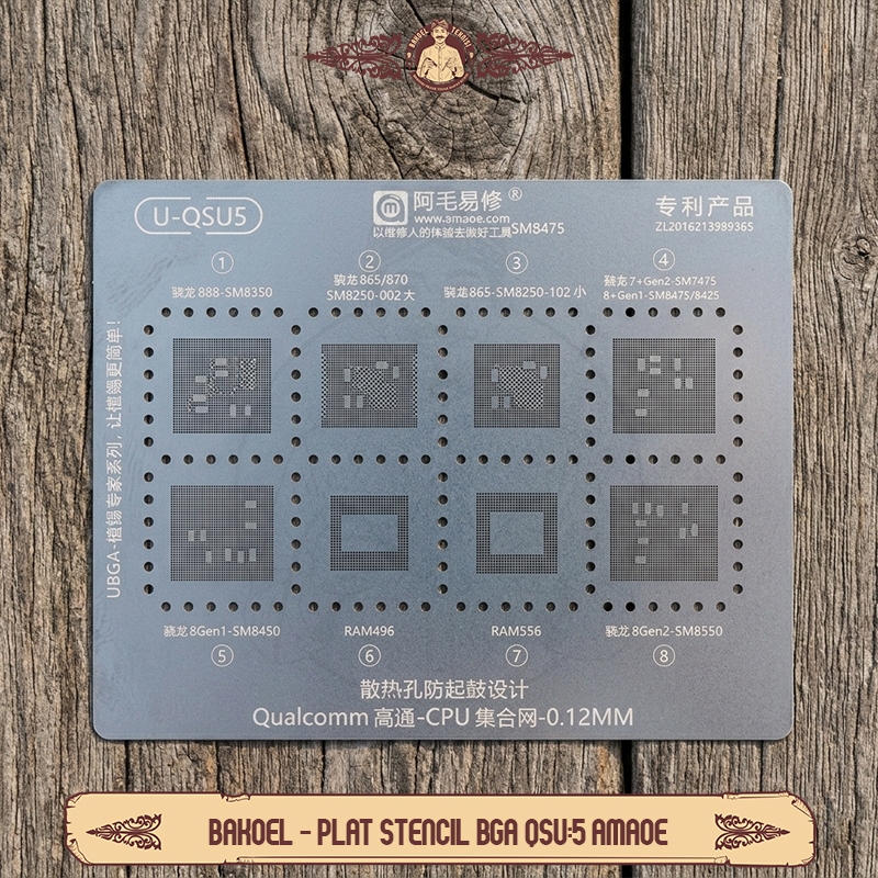 Plat Cetakan Amaoe U-QSU5 / Cetakan IC Amaoe U-QSU5 / Cetakan BGA Amaoe U-QSU5 / Amaoe BGA Rebaling 