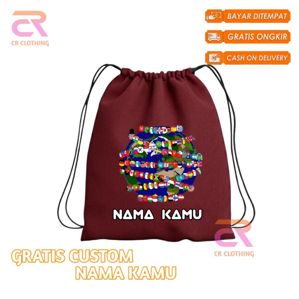 COUNTRY BALL TAS SERUT ANAK COUNTRY HUMAN UNISEX