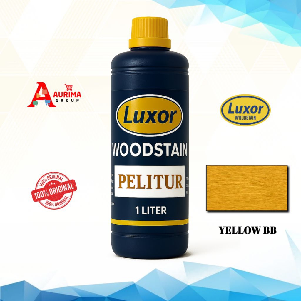 CAT KAYU LUXOR WOODSTAIN YELLOW BB 1LITER - CAT DEKORATIF KAYU INTERIOR DAN EXTERIOR MUDAH DIGUNAKAN