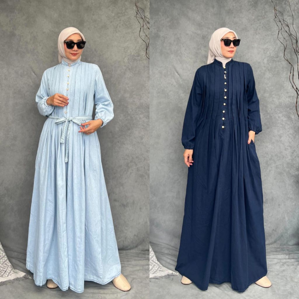 OPNASEL DRESS JEANS BAHAN JEANS LD 112 PB 142