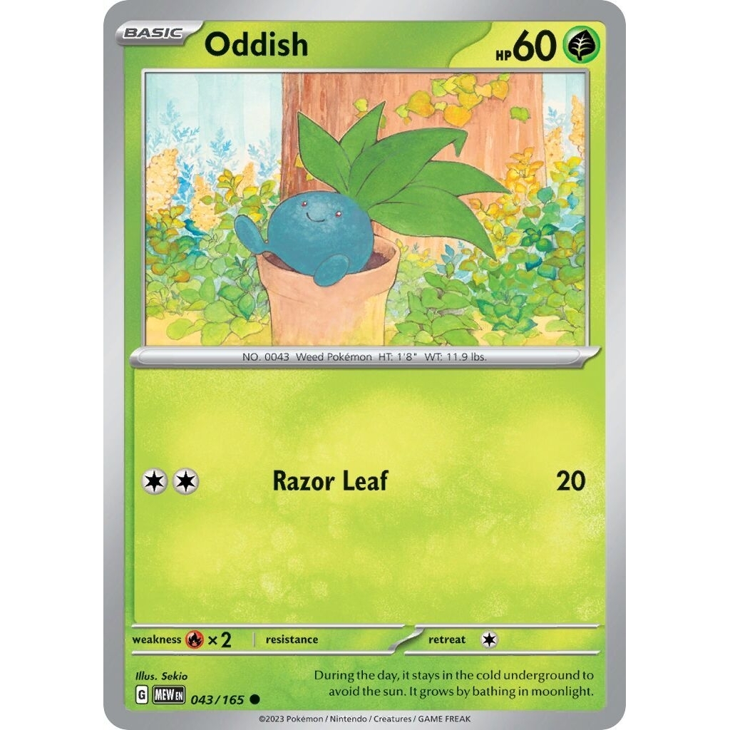 Tcg Pokemon Oddish Mew 151