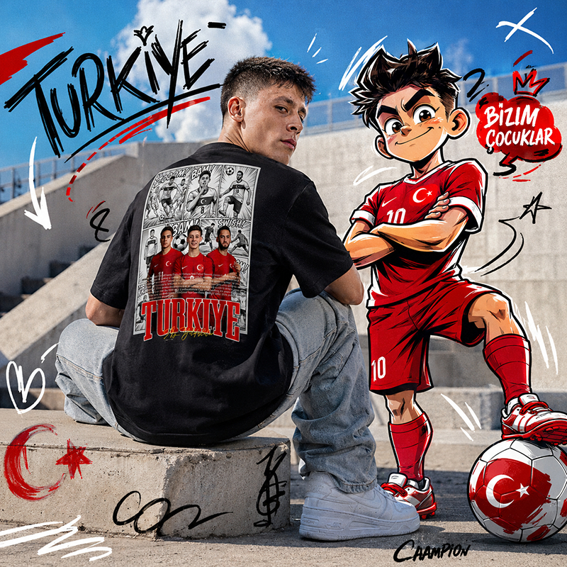 KAOS TIMNAS TURKI TURKIYE DUNIA SEPAKBOLA / PRIA/WANITA/ANAK-3Y STORE DEPOK