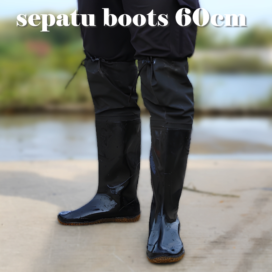 SEPATU BOOT SAWAH SEPATU BOOTS KARET PANJANG LENTUR  SOL TEBAL  SEPATU PETANI SAWAH