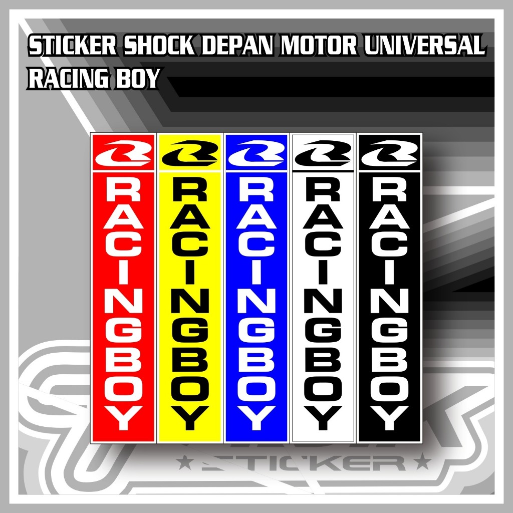 Sticker Racing Boy Stiker RCB 1 Set Shock Depan