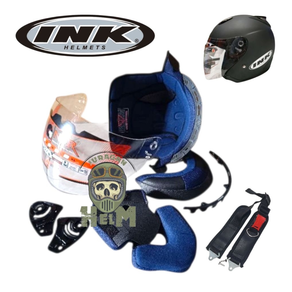 Paket Busa Helm INK CENTRO dengan Busa kaca dan Tali Helm Lengkap