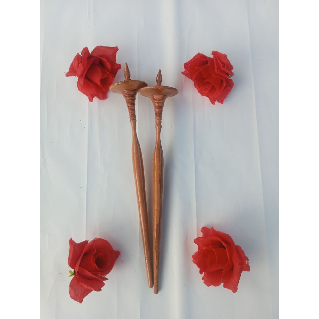 KUPINGAN REBAB KAYU SAWO 1SET 2 PCS PASAK REBAB KARAWITAN