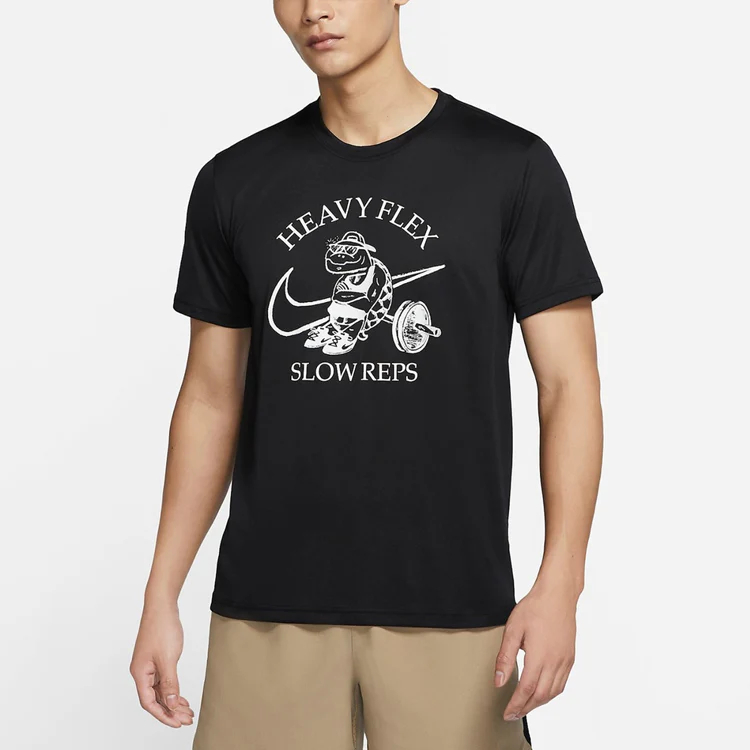 N*ke Dri-FIT Legend graphic training t-shirt featuring a "Heavy Flex"