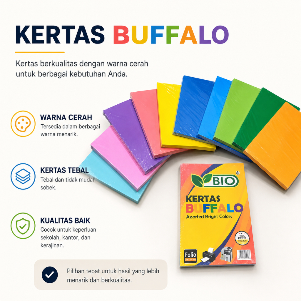 Kertas Sampul Jilid F4 Warna Isi 50 Lembar