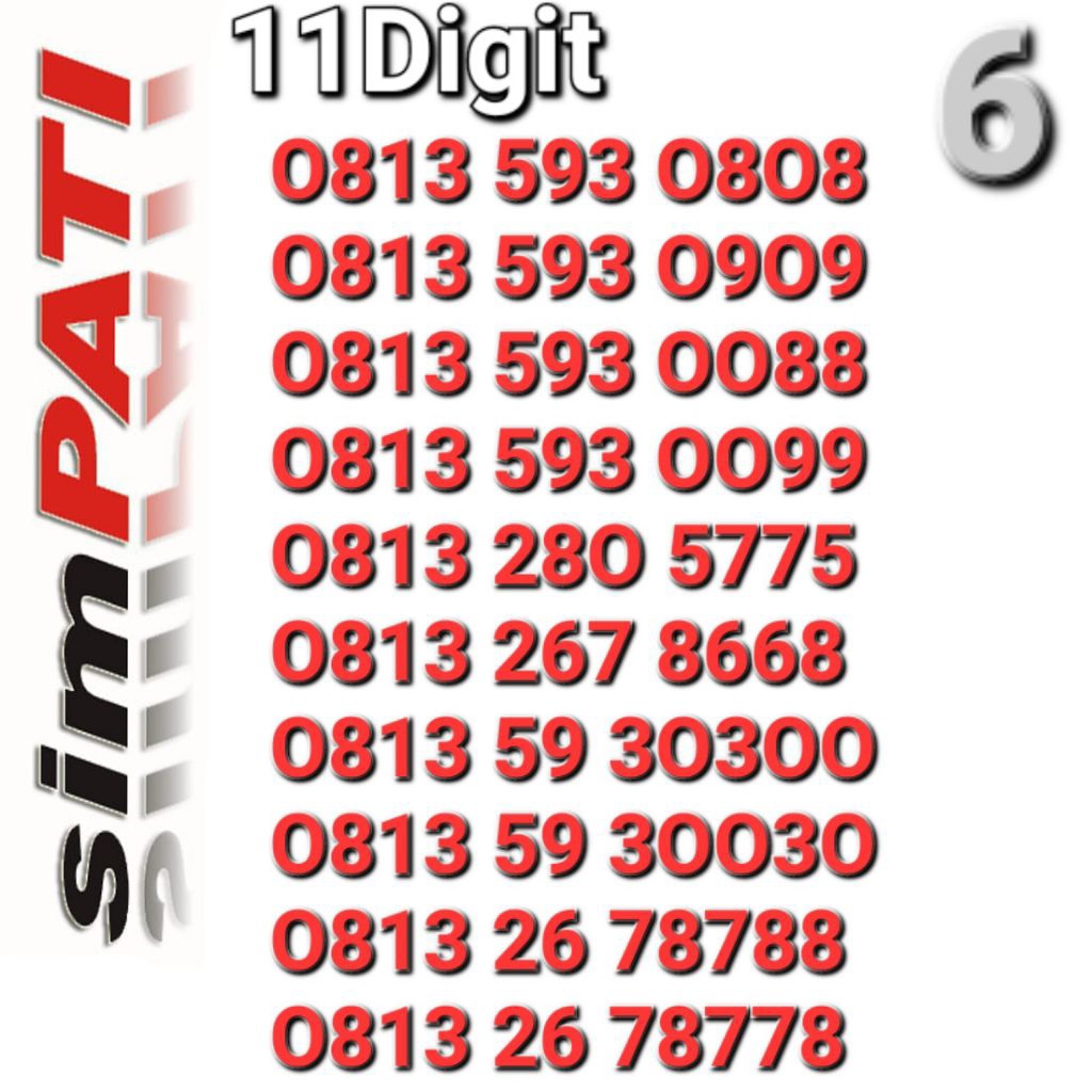 NOMOR SIMPATI 11DIGIT - 11DIGIT