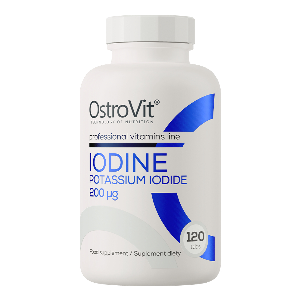 OstroVit IODINE Potassium iodide 200 mcg 120 Tablet Yodium Kalium Iodida Suplemen Melindungi Kelenja