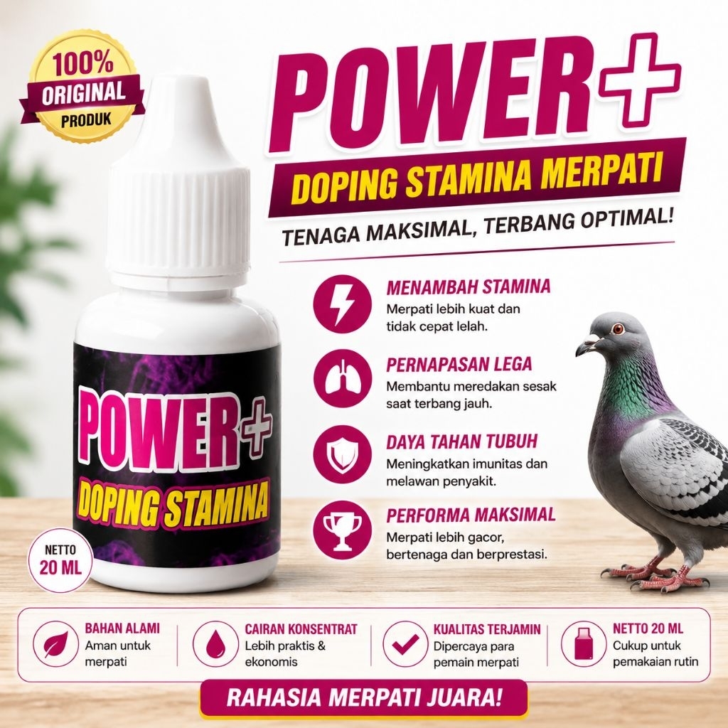 POWER+ Doping Stamina Merpati Tetes Instan
