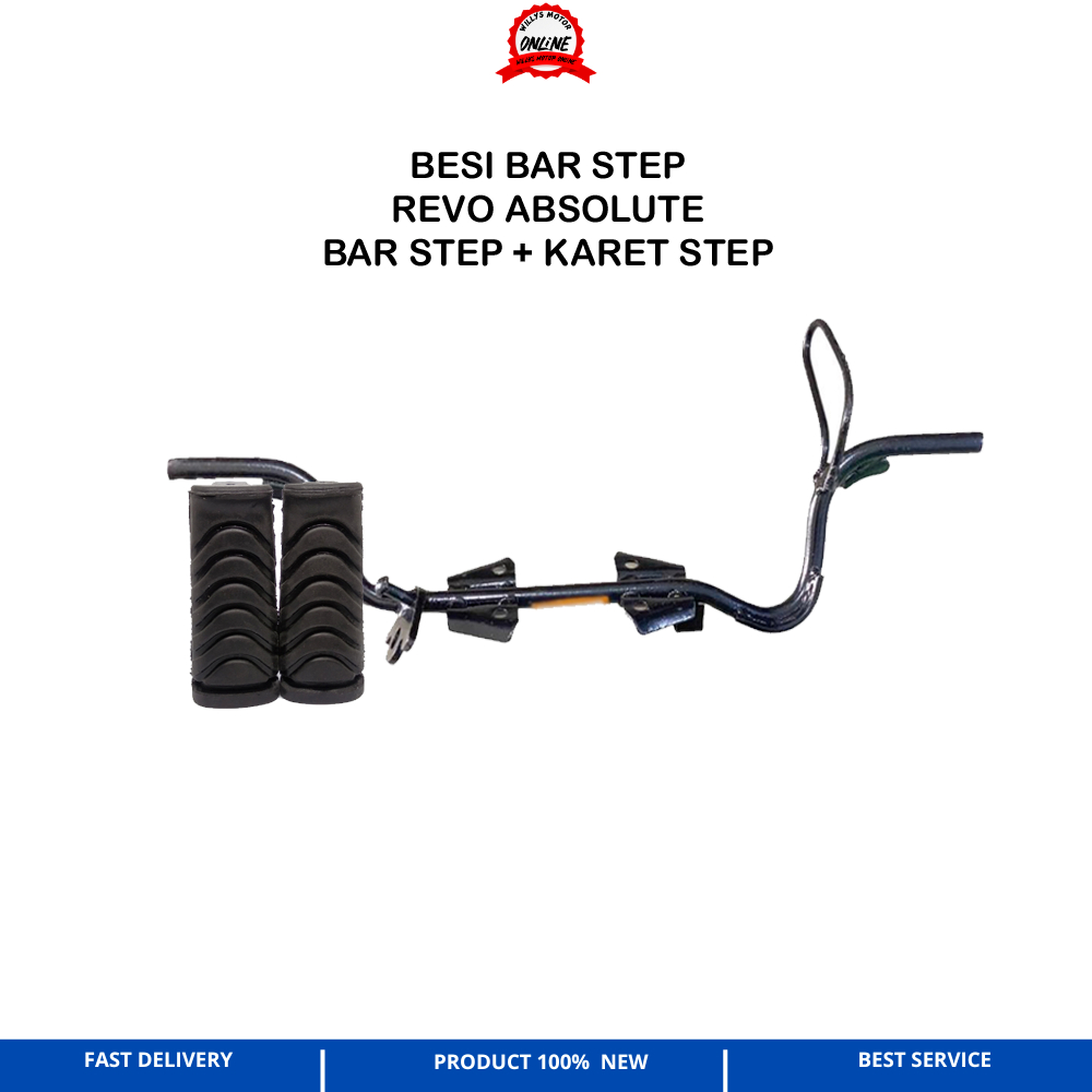 BAR STEP REVO ABSOLUTE BLADE 110 GT HITAM BAR STEP + KARET STEP