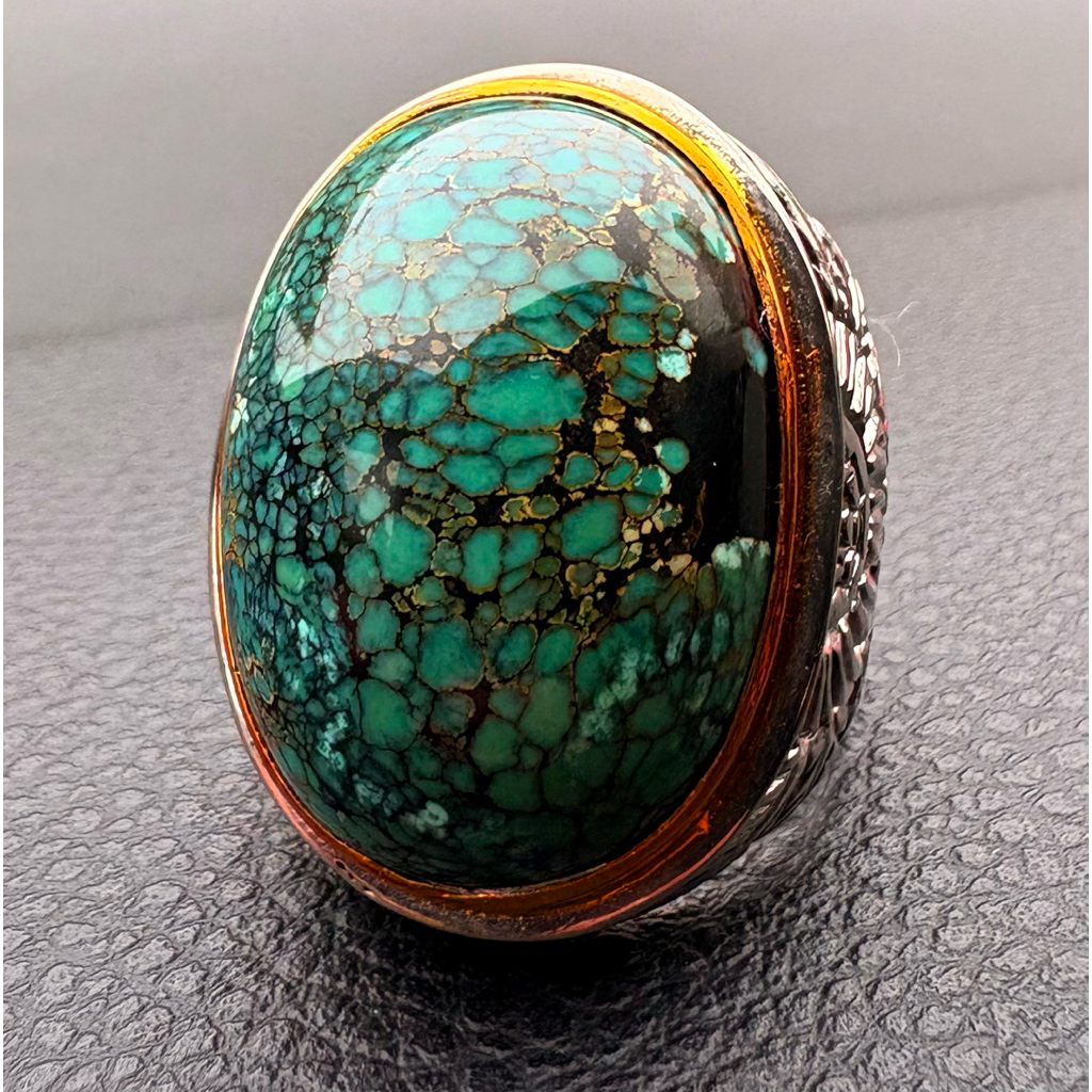 batu pirus hubei spyder royal green motif kolektor item