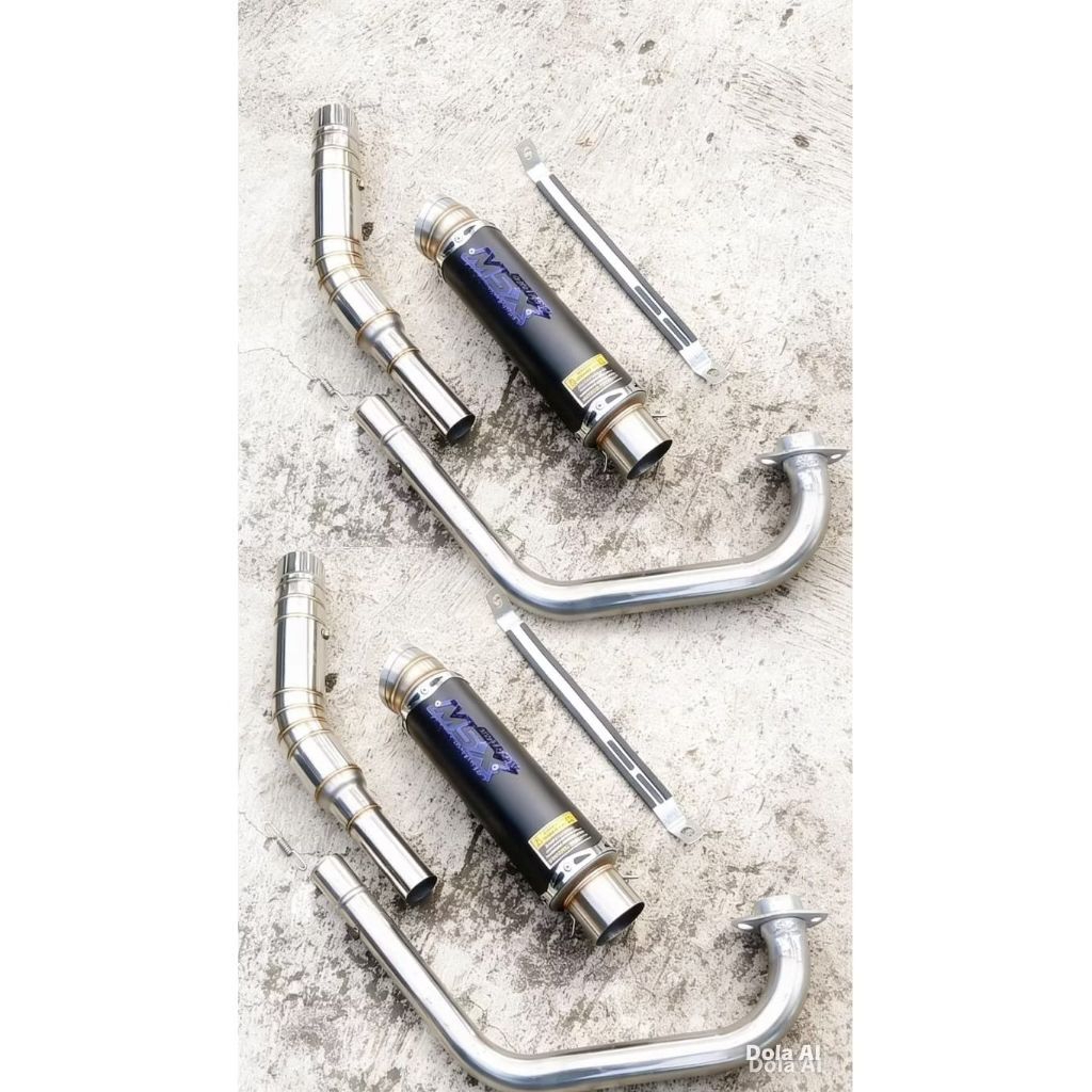 knalpot original msx black coting jrm dos buat motor satria fu vixion cbr gsx bison Jupiter mx sonic