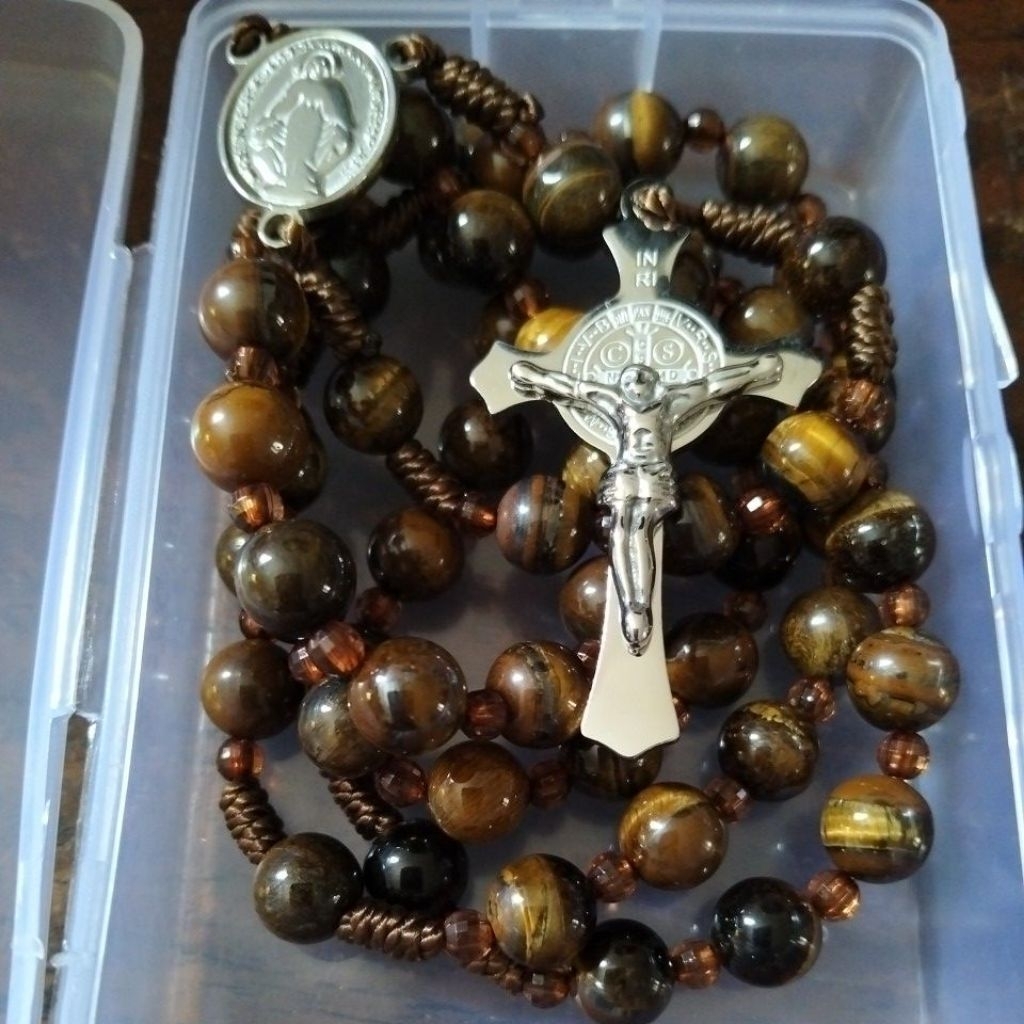 rosario batu alam tiger eye emas