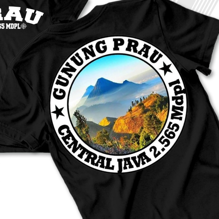 KAOS GUNUNG - T SHIRT MT. PRAU - KAOS PENDAKI GUNUNG PRAU TERBARU