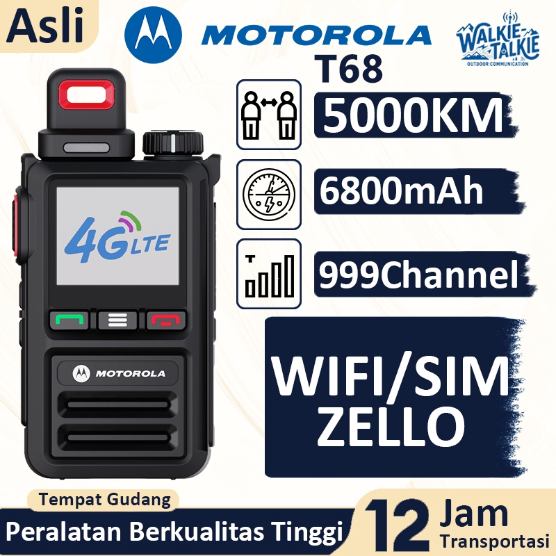 5000KM HT Motorola POC T68 SIM Card Global PTT Two Way Radio GPS WIFI POC Walkie Talkie REAL PTT/mot