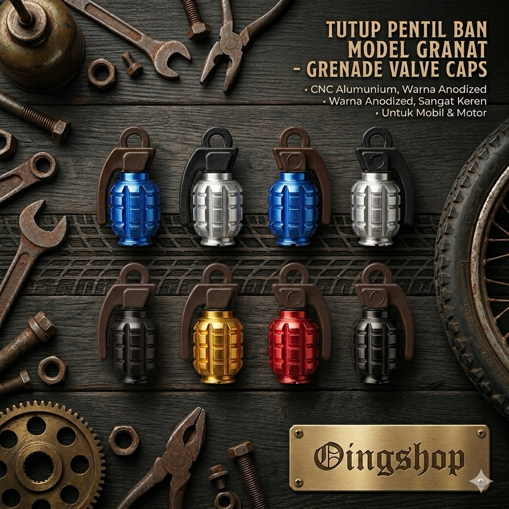 tutup pentil ban model granat/bom mtr/mobil hrg sepsg 2pc