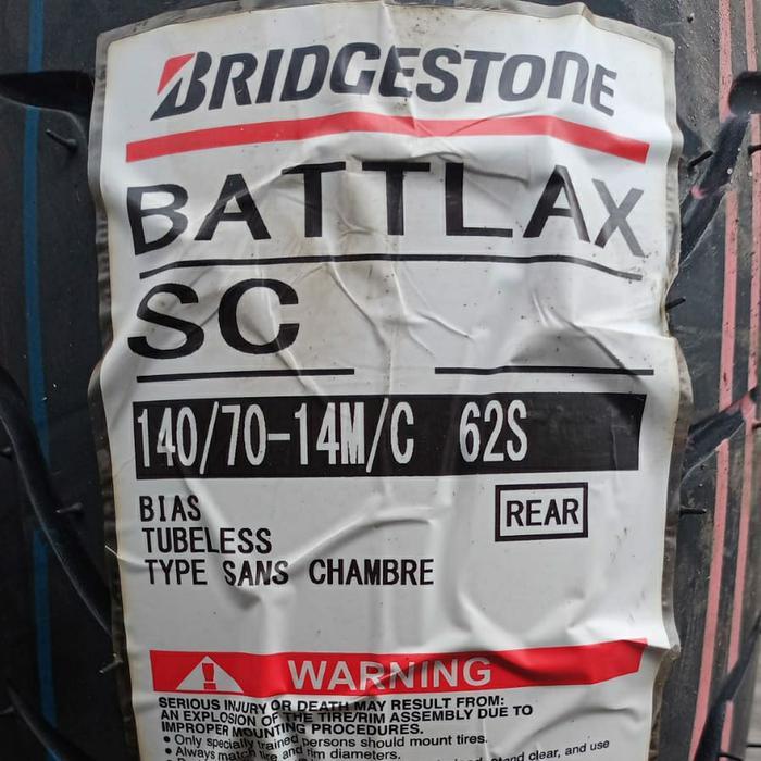 Ban Battlax SC 140/70-14 pcx aerox Ban belakang Saja