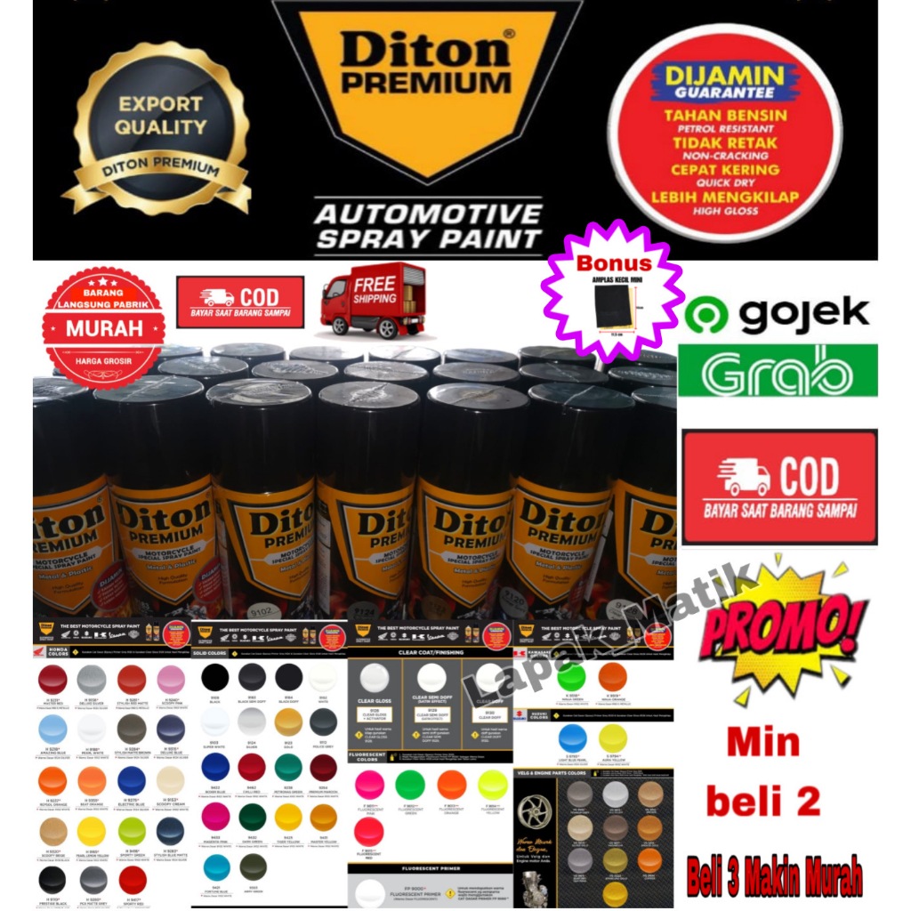 PILOK DITON PREMIUM HITAM PUTIH CLEAR EPOXY WARNA LENGKAP STANDAR