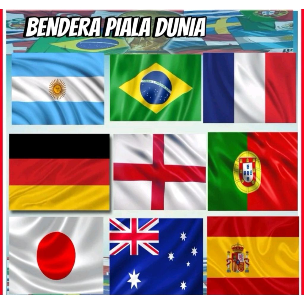Bendera negara bahan kain TC import (printing)