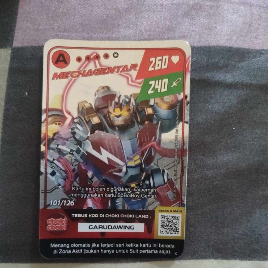 kartu Boboiboy asli choki choki