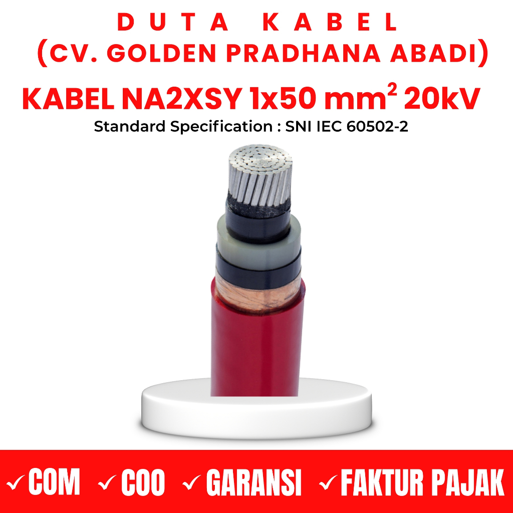 Kabel NA2XSY 1x50 mm2 20kV KABELMETAL (KMI) /1 x 50/1x50mm2/1x50 mm/1 x 50mm2 mm - Kabel Medium Volt