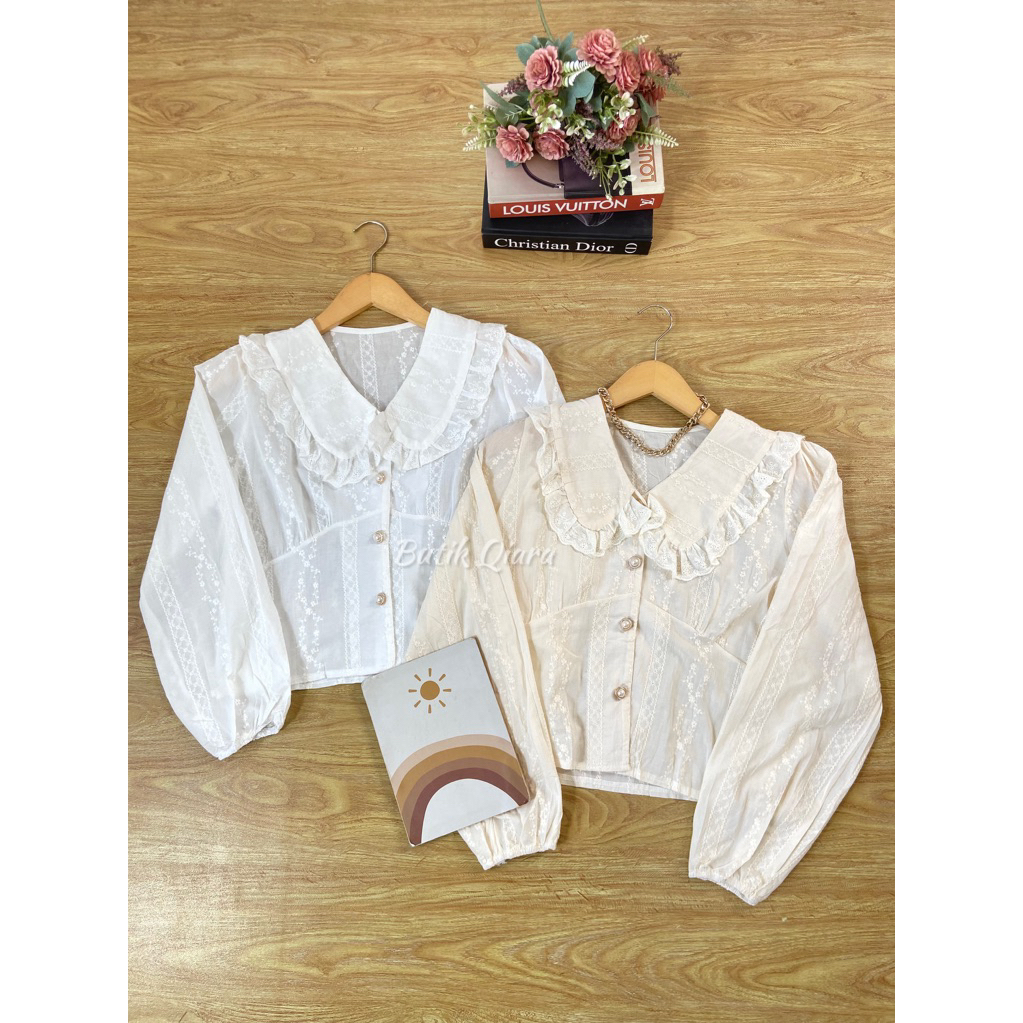 atasan motif // motif etnic // motif bunga // blouse motif // atasan rajut // rajut import