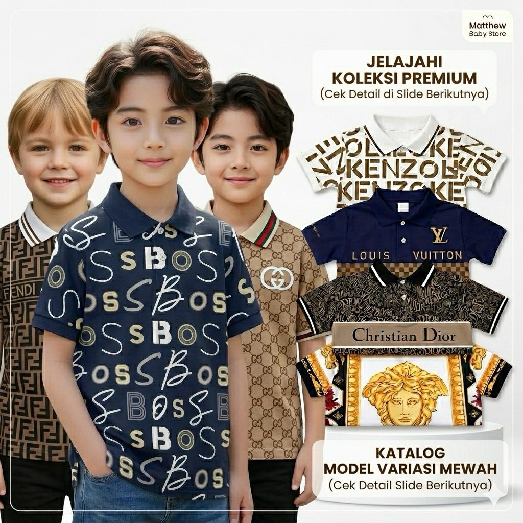 TERMURAH HARGA GROSIR KAOS POLO  ANAK 2-10 TH /KAOS KERAH ANAK ALOHA KAI
