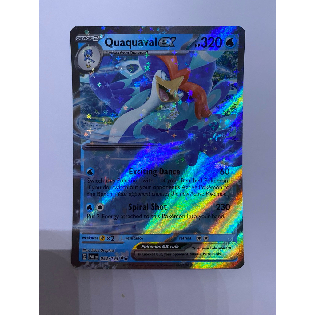 Pokemon TCG Paldea Evolved Quaquaval ex English Card