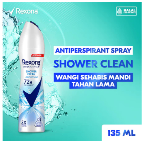 Rexona Antiperspirant DEODORANT SPRAY Shower Clean 135ml - Rexona Antiperspirant Aerosol