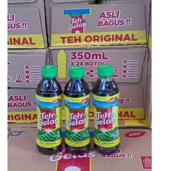 teh gelas botol 350 ml isi 24