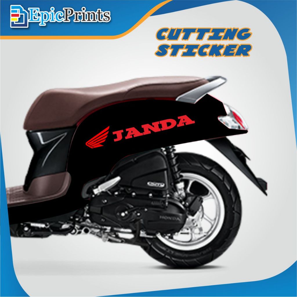 Sticker Cutting Plesetan Unik Body Motor Janda Anti air
