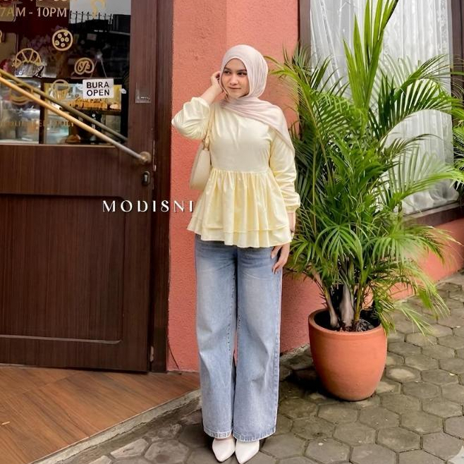 [Fn] Kekinian Claryn Blouse Katun By Modisni Blouse Wanita Atasan Blouse Baby Doll