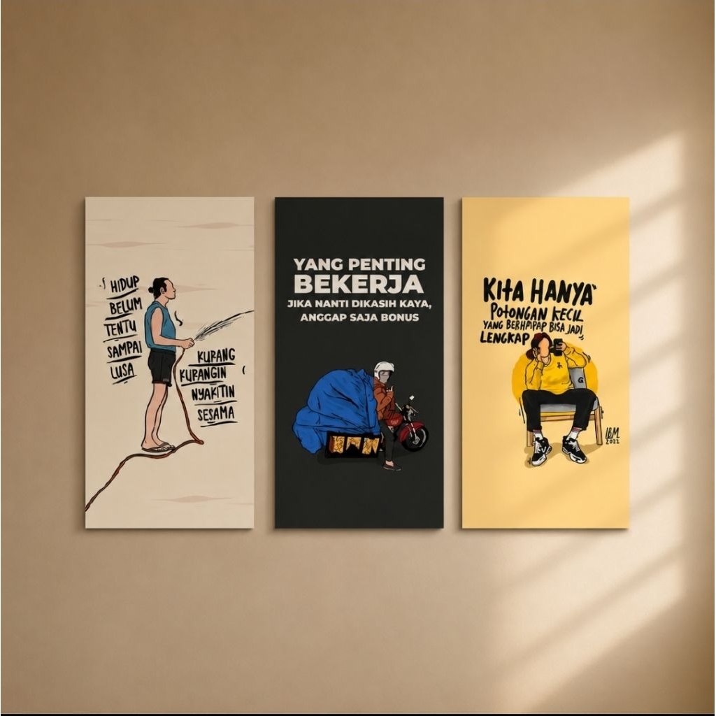 DapurRapi | HIASAN DINDING POSTER KAYU MDF KATA KATA MOTIVASI LUCU AESTHETIC WALLDECOR DEKORASI KAMA