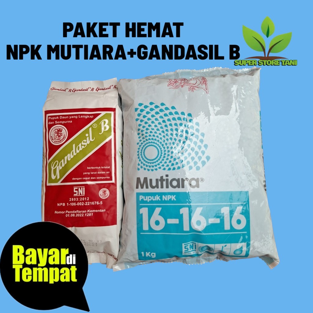 Paket HematPupuk Gandasil B Kemasan 500 Gram+Pupuk Mutiara Npk 161616 1KG Bisa cod