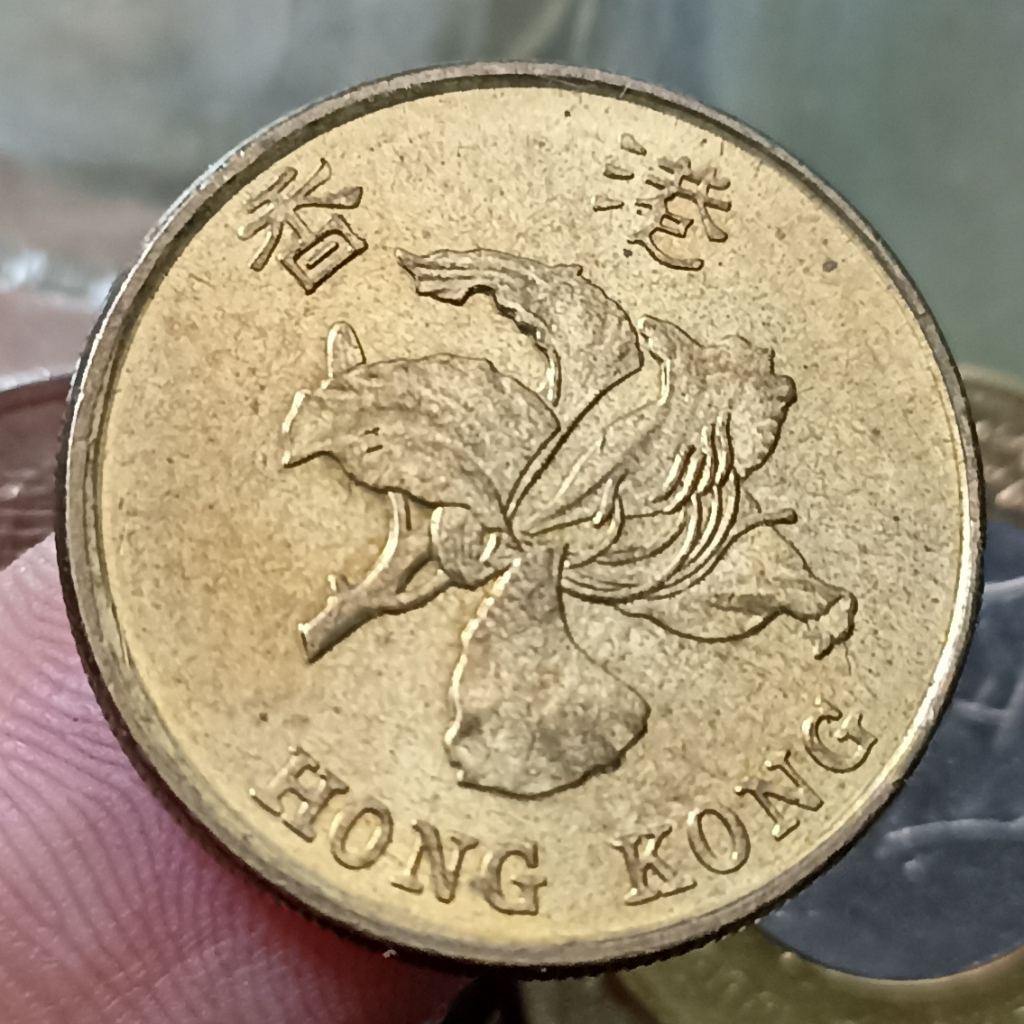Koin Kuno Asing Hongkong 50 Cents