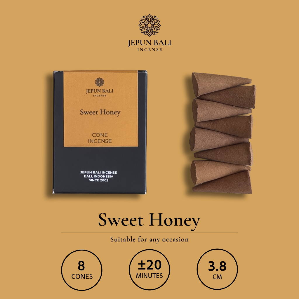 Dupa Kerucut Aromaterapi - Sweet Honey - Jepun Bali Incense