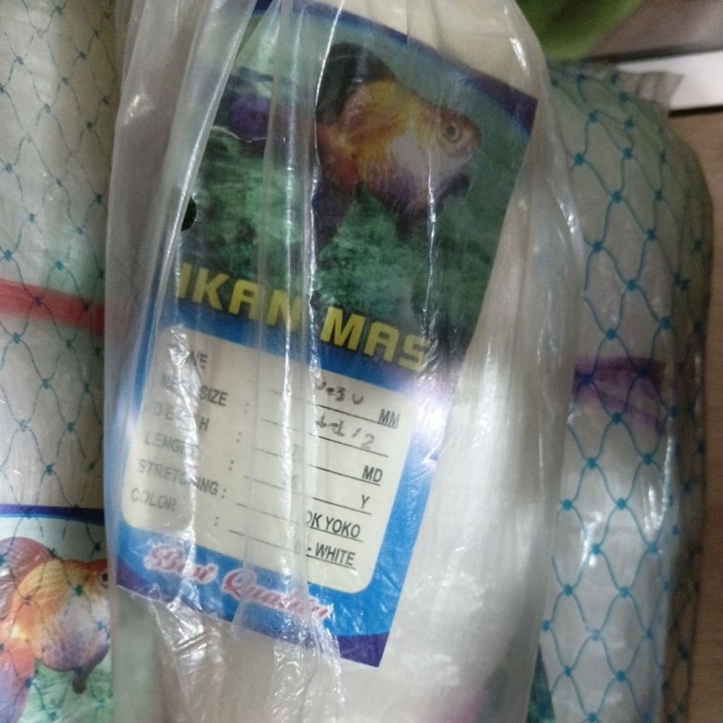 jaring pukat ikan Merek Ikan Mas 0.30 mm size 1½