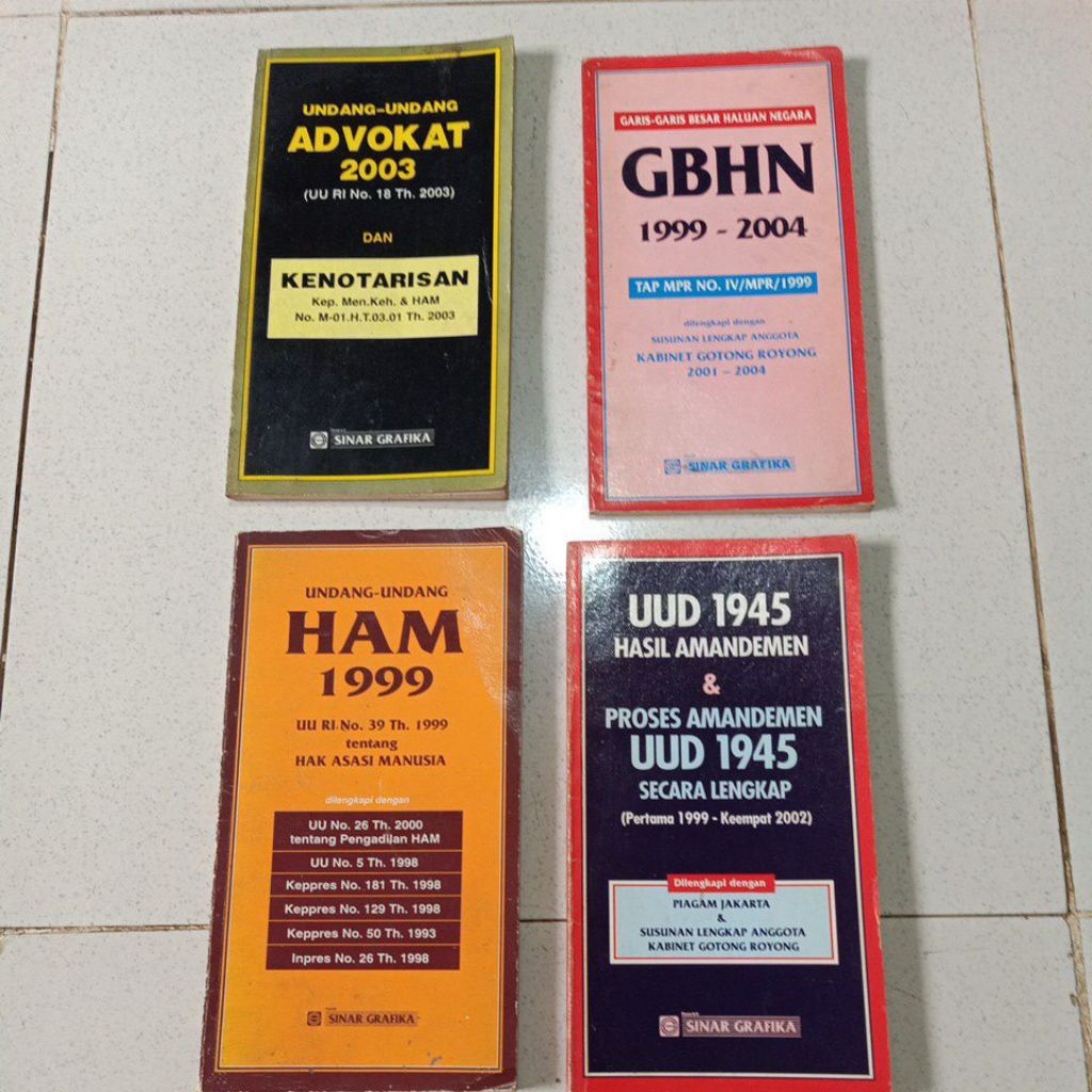 buku : UNDANG UNDANG HAM 1999,UUD 1945 HASIL AMANDEMEN & PROSES AMANDEMEN UUD 1945 SECARA LENGKAP, U