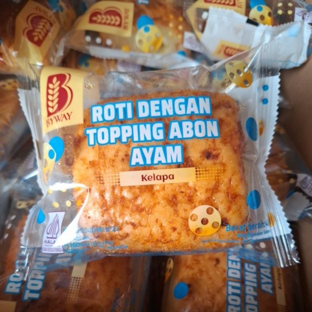 ROTI BYWAY roti dengan toping abon ayam